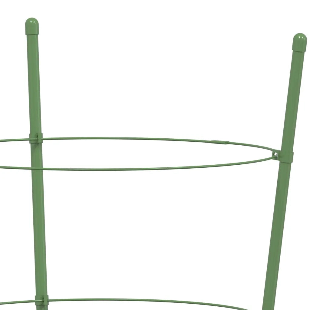 Supporti Piante da Giardino con 3 Anelli 5 pz Verde 75cm Acciaio CFW1484943