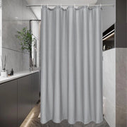 Douchegordijn 100x200 cm grigio scuro - Impermeabile in poliestere - Resistente ai funghi e lavabile con 6 anelli di fissaggio
