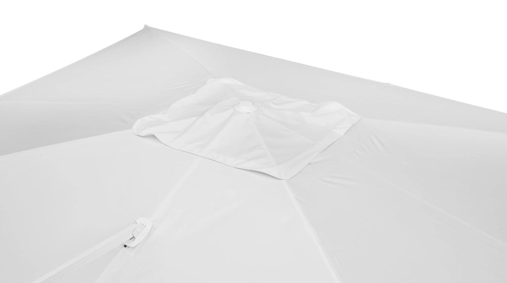 Ombrellone California 3X3 palo basculante bianco con maniglia Greenwood