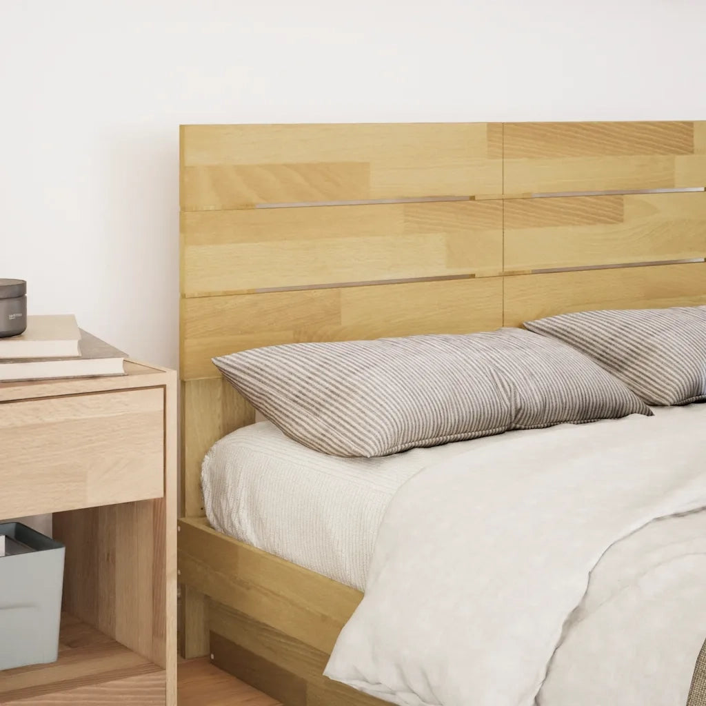 vidaXL Testiera 120 cm in Legno Massello di Rovere