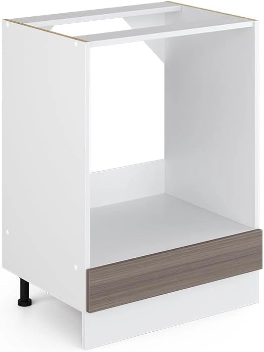 Mobile per forno da incasso R-Line, Grigio nobile, 60 cm senza piano di lavoro, per la libera combinazione all'interno di sistemi cucina modulari