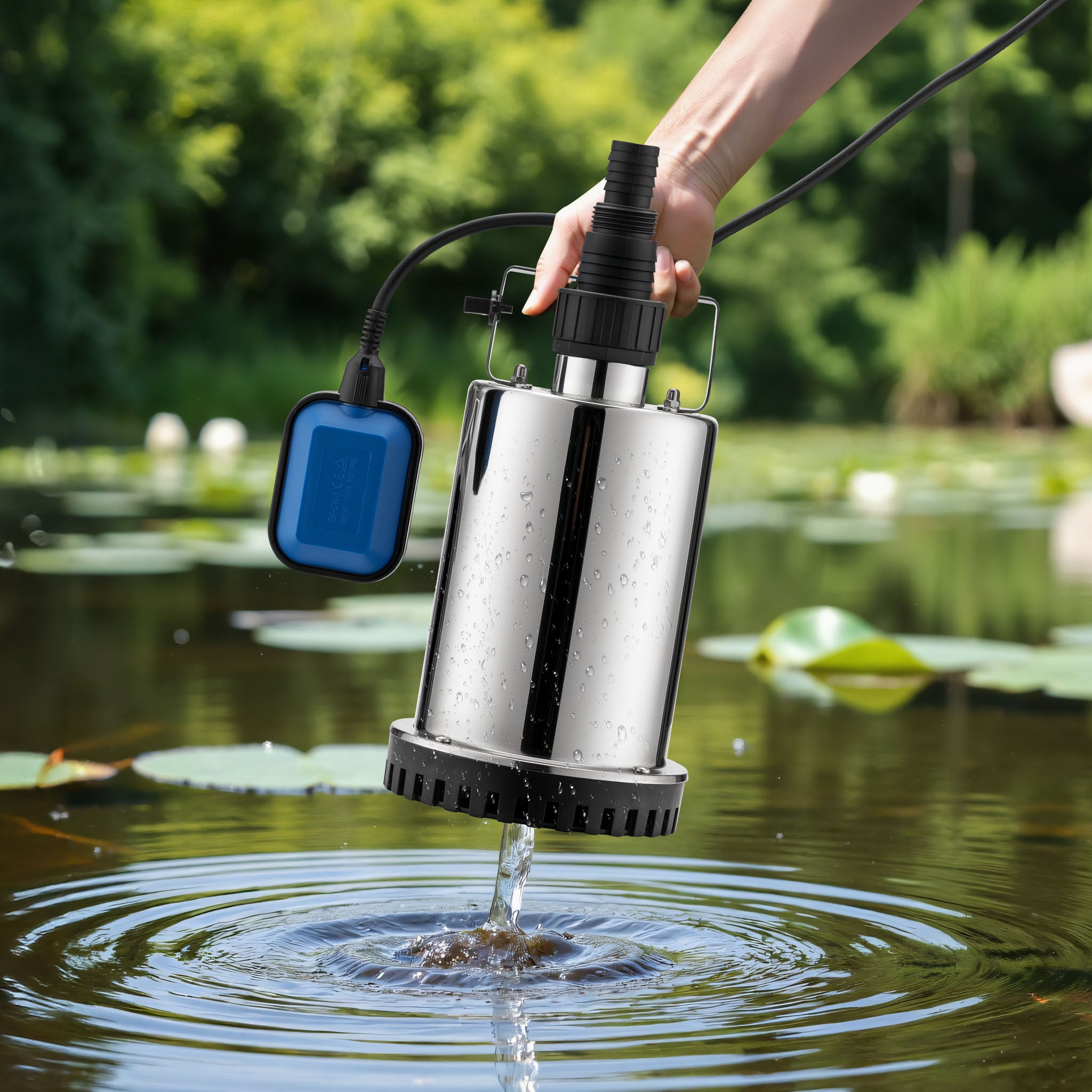 Pompa sommersa acque nere 7500l/h 400W Elettropompa a immersione per acque reflue