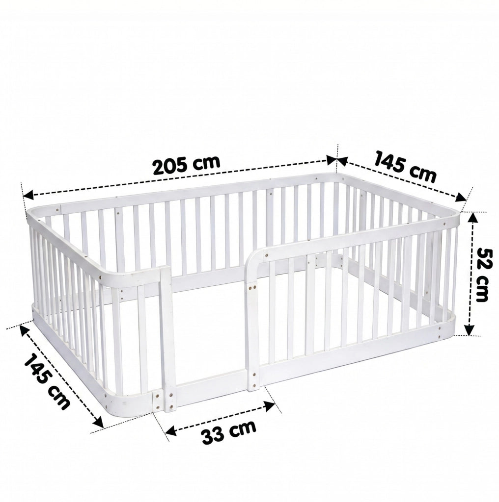 Recinto modulare per bambini 140×200 cm bianco