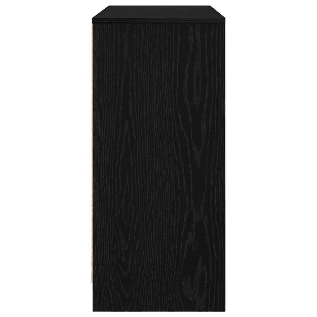 Credenza-Buffet-Armadio da cucina Rovere Nero 85x34x76 cm in Legno Multistrato