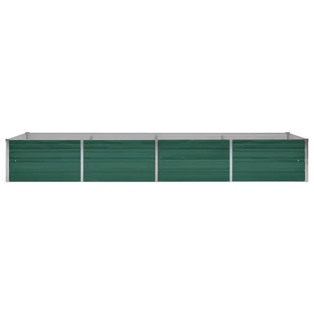 Letto Rialzato Giardino in Acciaio Zincato 320x80x45 cm Verde cod mxl 78312