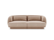 Cosmopolitan Design - Divano "Tulum" 2 posti in velluto beige 