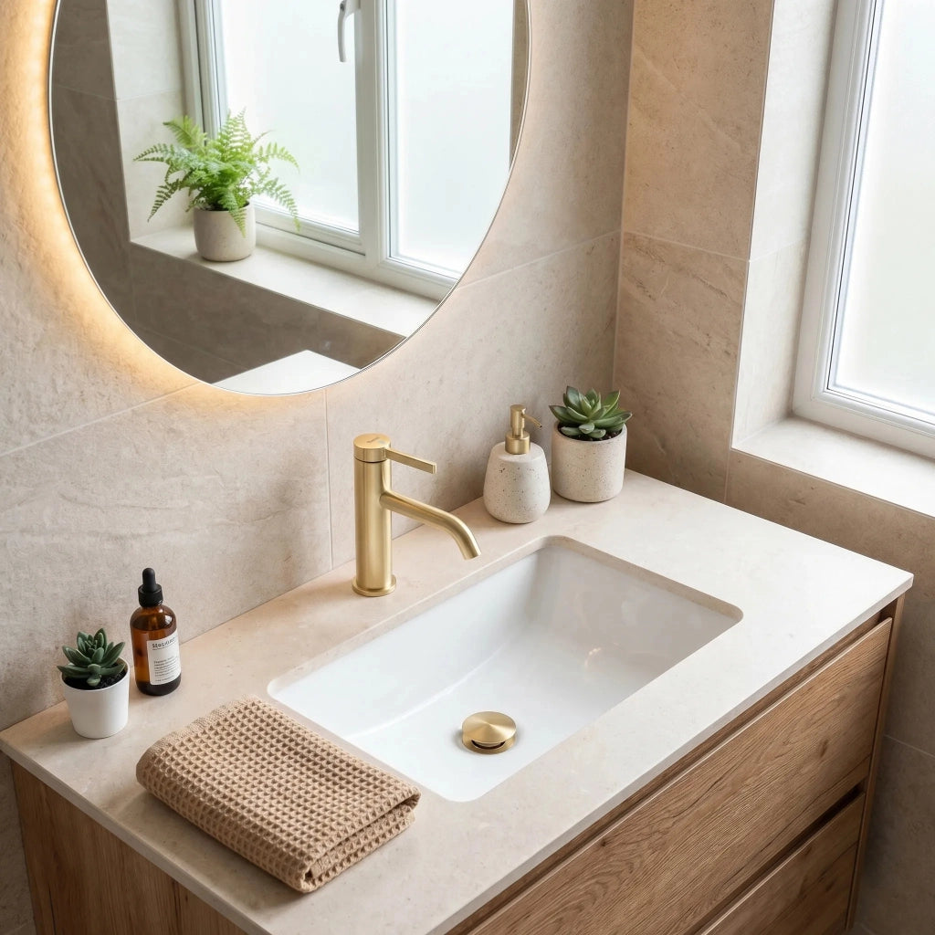 Rubinetto Da Bagno Rea Rivo Brush Gold