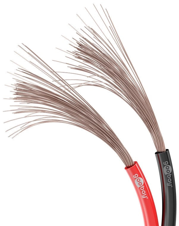Cavo Audio per diffusori acustici Nero/rosso 0,75 mm rotolo 50 mt