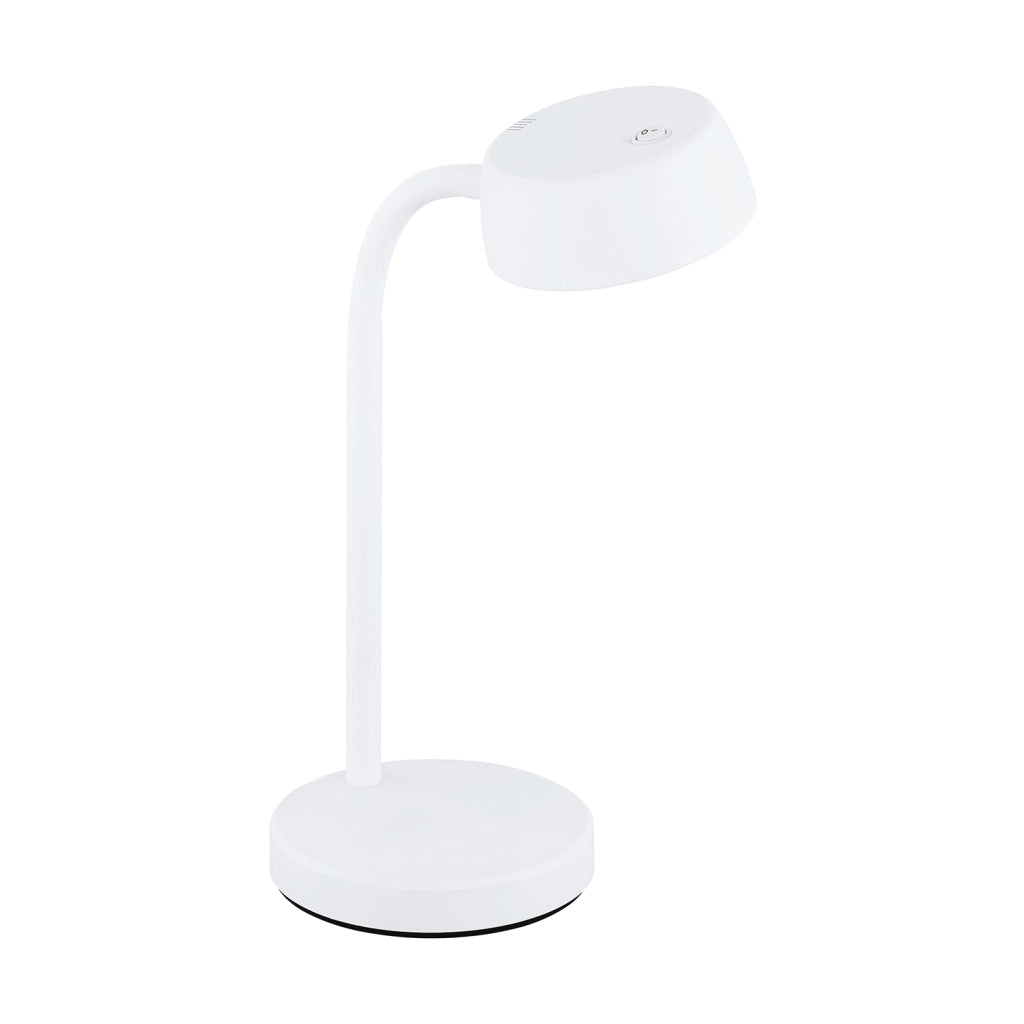 Lampada Da Tavolo Moderna Cabales Policarbonato Bianco Luce Led Integrato 4,6W