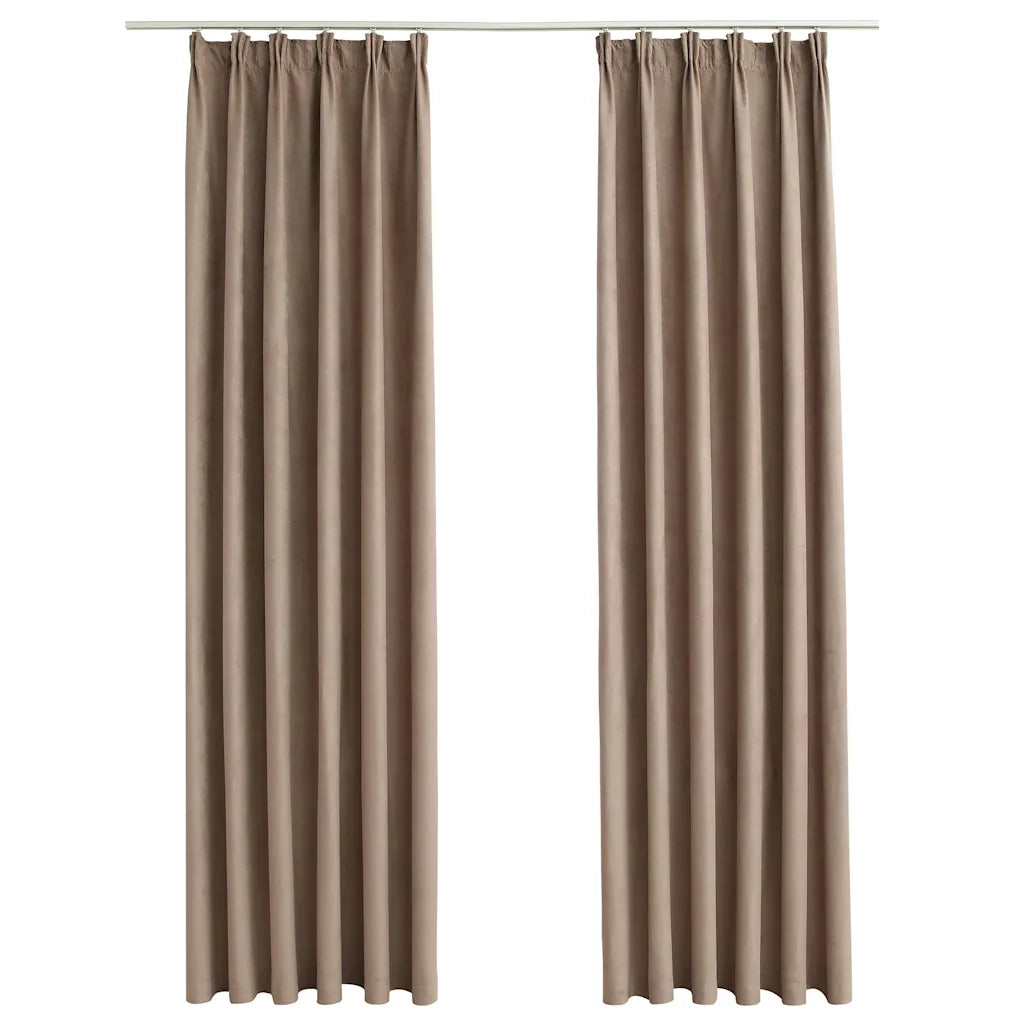 Tende Oscuranti con Ganci 2 pz Grigio Talpa 140x245 cm 134481