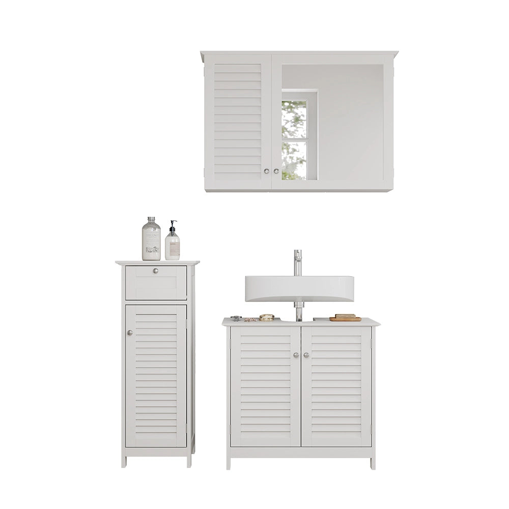 Vicco Set di mobili da bagno Bianco 3 parti, opzione 4