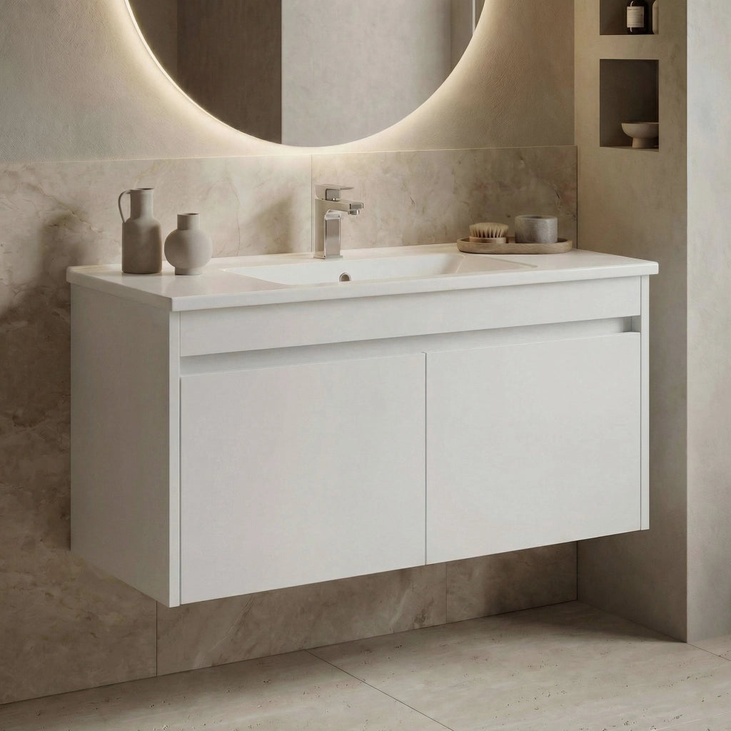 Mobile lavabo "Side 100 v3" - 100 x 45 x 52 cm - Bianco opaco