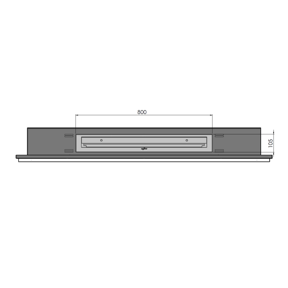 Caminetto a Bioetanolo Frame 1500 Bianco SimpleFire da incasso con Vetro