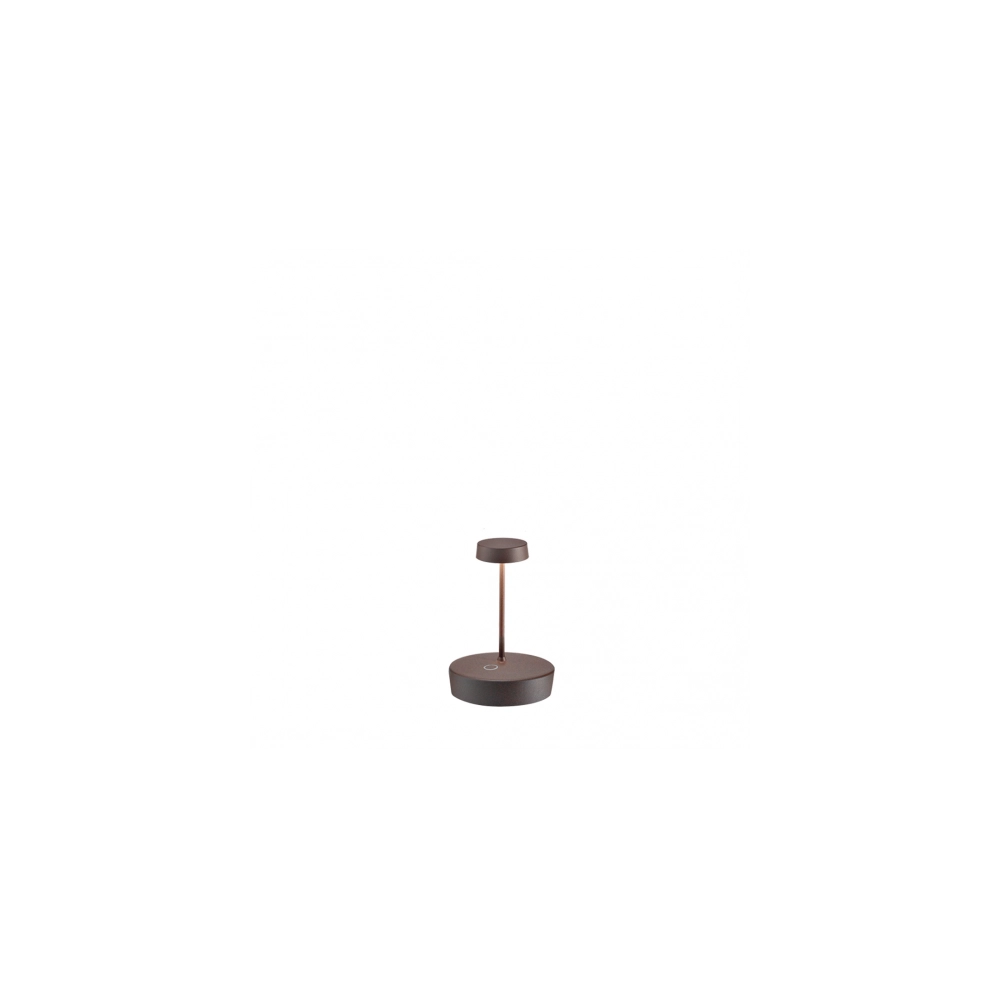 Lampada a led da tavolo Swap mini pro Corten ricaricabile e dimmerabile