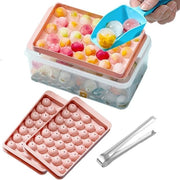 Mini sfere per ghiaccio, supporto per cubetti di ghiaccio rotondo per freezer, ghiaccio, caffè, cocktail, whiskey, tè, 1 in x 66 pezzi (2 scudi per cubetti di ghiaccio & supporto per cubetti di ghiaccio e maniglia per cubetti di ghiaccio)