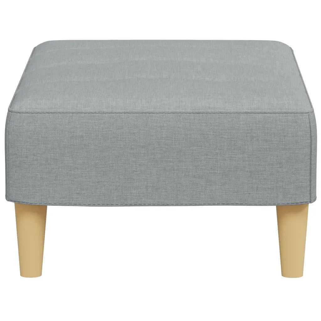 Poggiapiedi Grigio Chiaro 77x55x31 cm in Tessuto