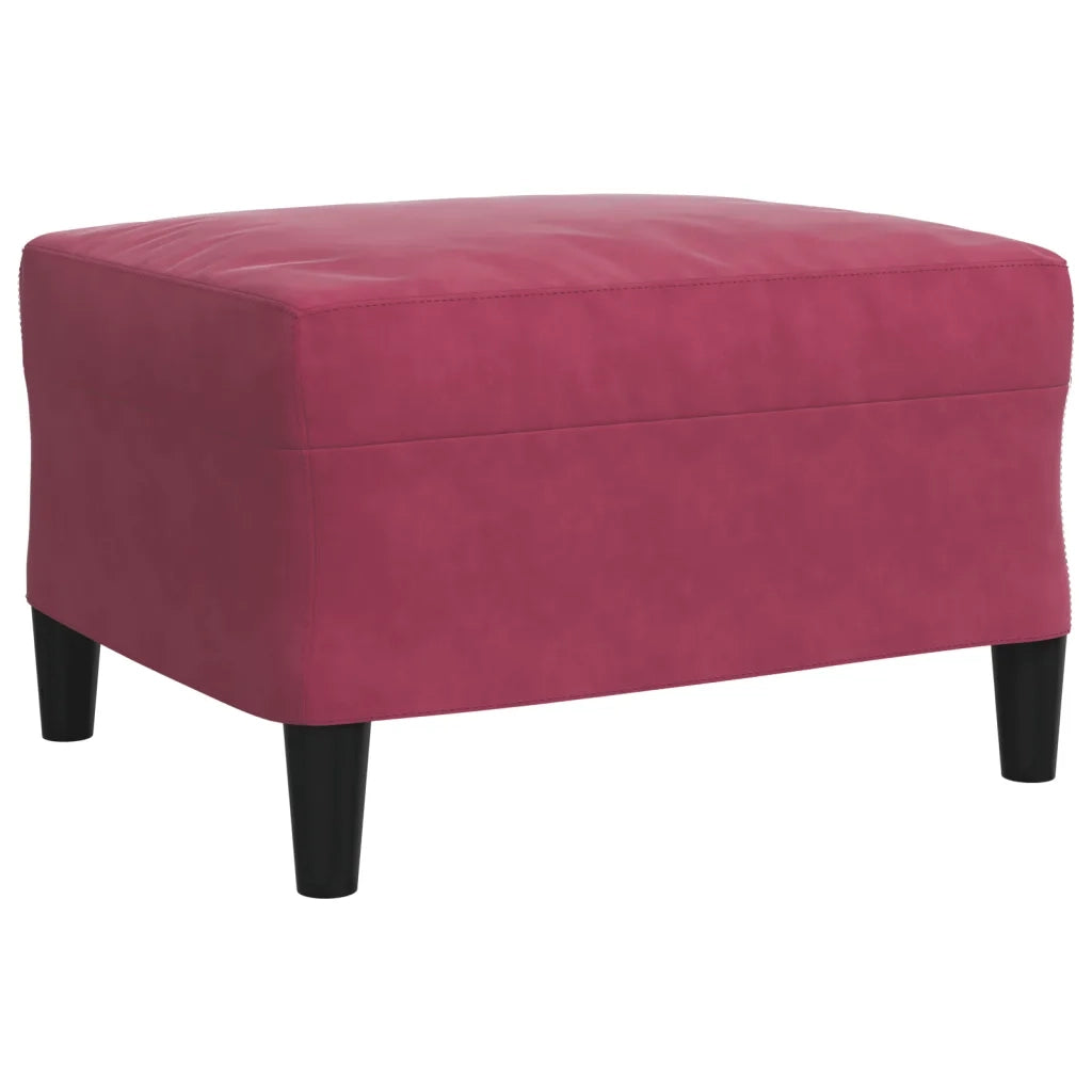 vidaXL Set di Divani 3 pz con Cuscini Rosso Vino in Velluto