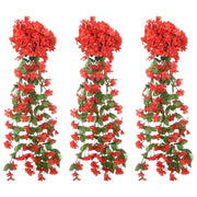 Ghirlande Fiori Artificiali 3 pz Rosso 85cmcod mxl 130712