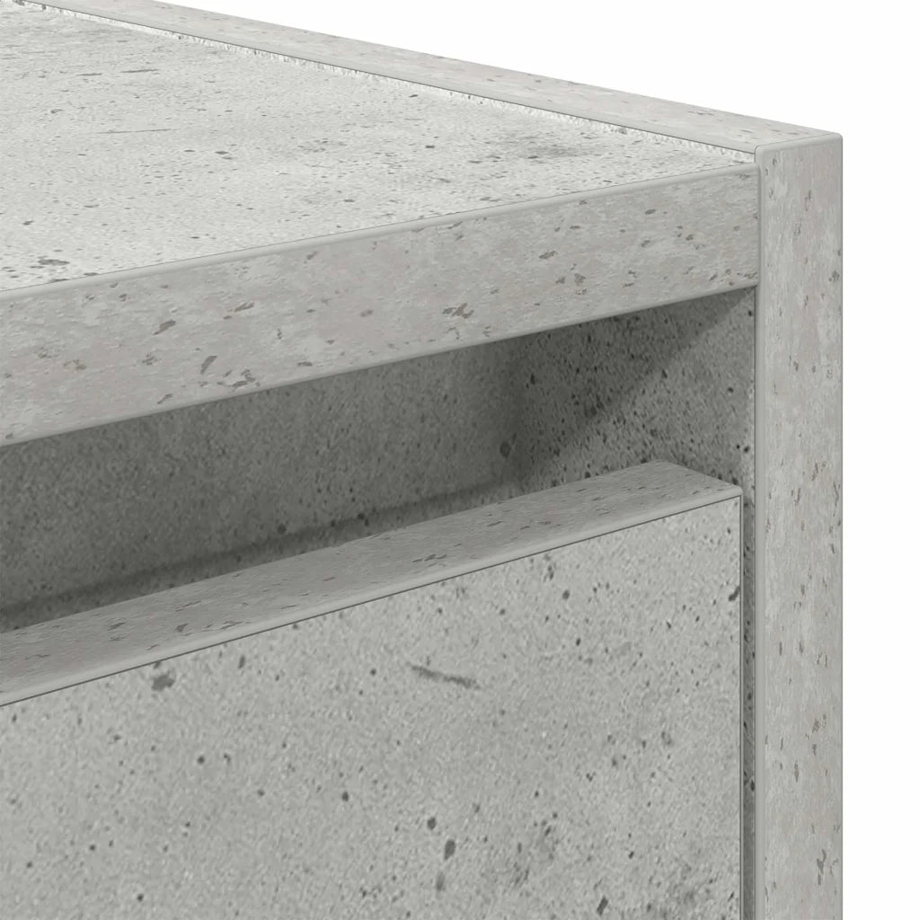 Comodino | Armadio da Notte | Mobiletto da notte a Muro Grigio Cemento 38x34x40 cm