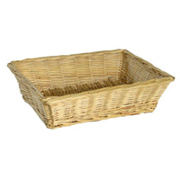 Cesta Espositore Rettangolare 41x31xh13 cm in Vimini Naturale