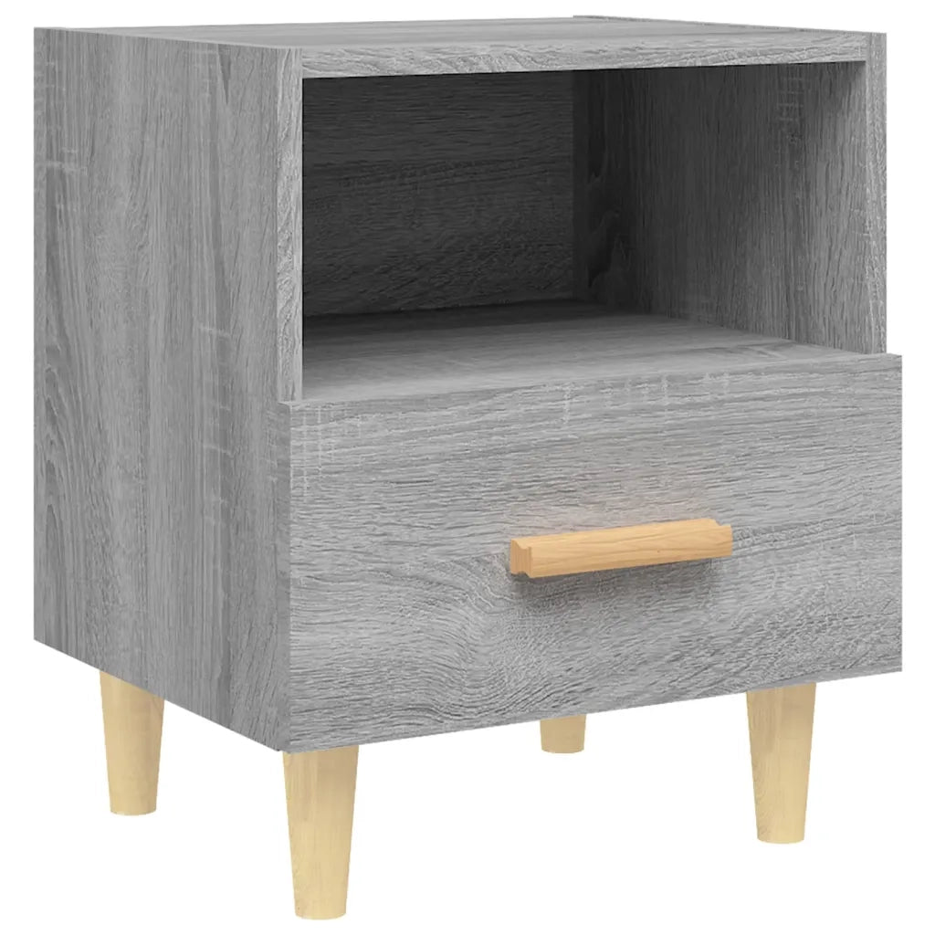 Comodino-Tavolino da notte Grigio Sonoma 40x35x47 cm