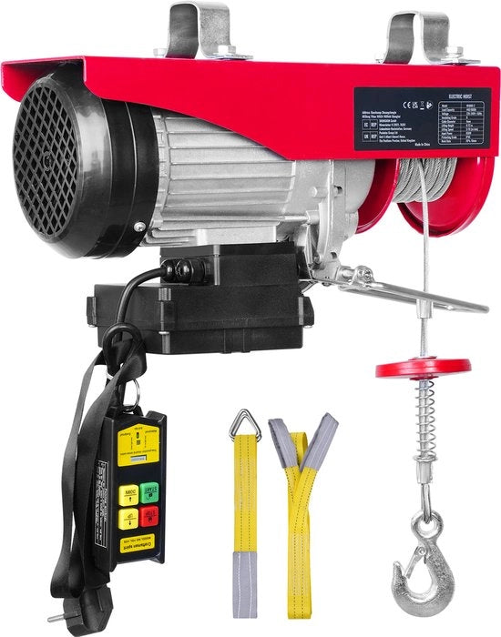 Blocco elettrico con cablaggio a stantuffo per 400 kg, 850 W, 220 V, con controllo a distanza senza fili, altezza di sollevamento 12 m, motore in rame puro per garage, magazzino, fabbrica
