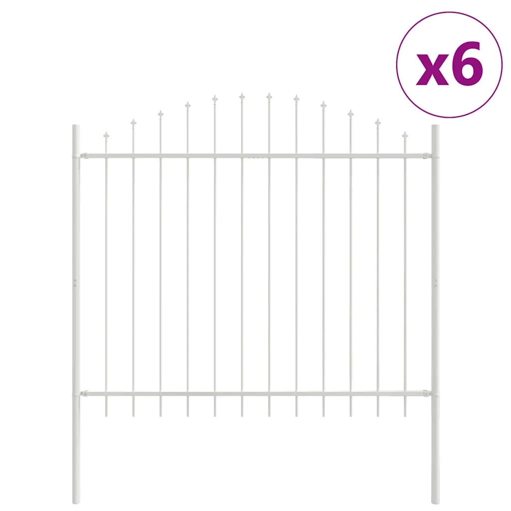 Recinzione per Giardino 6 pcs Bianco 170 x 165 cm