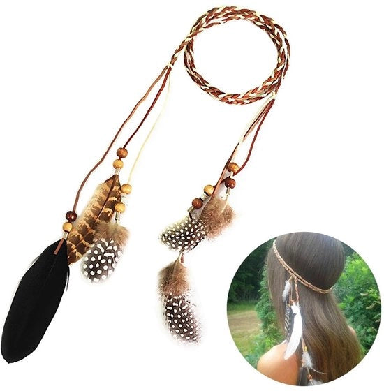Cintura Bohemiana in Oro - Disegno Etnico - Leggera - Sostenibile - Ideale per Feste - Accessorio Capelli