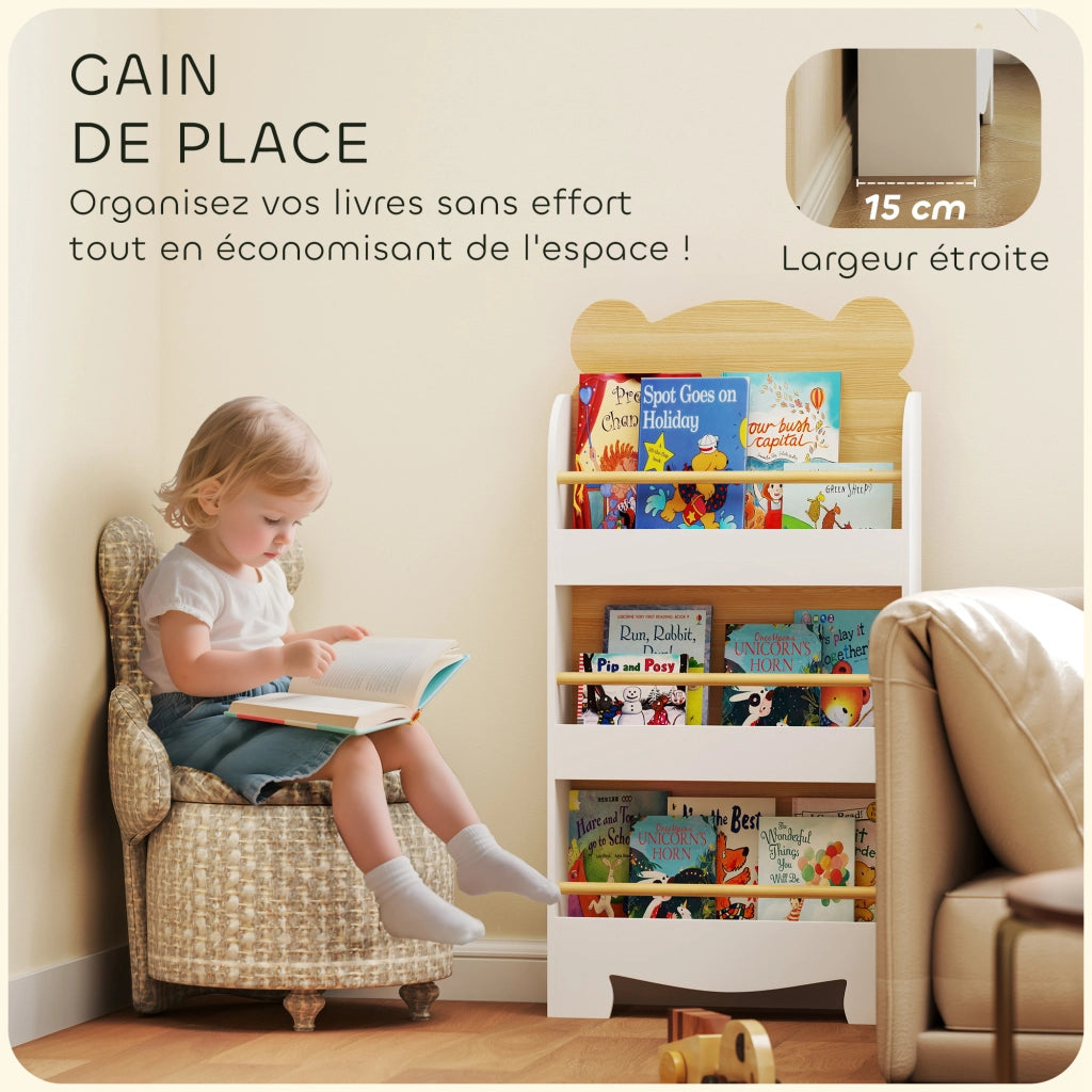 Libreria per bambini ¨C Minimal ¨C 3 ripiani in legno naturale