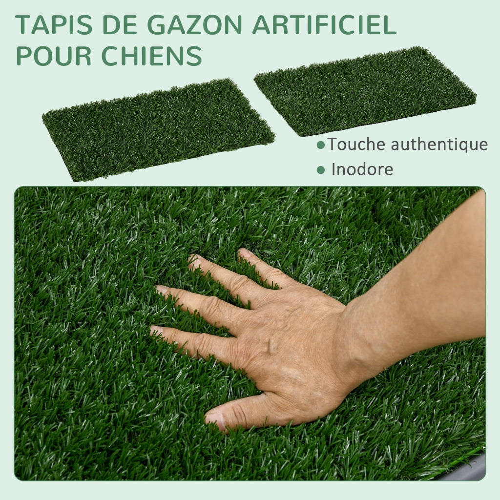 Casetta igienica per cani con tappeto erba sintetica ¨C zephmum ¨C 67x41 cm