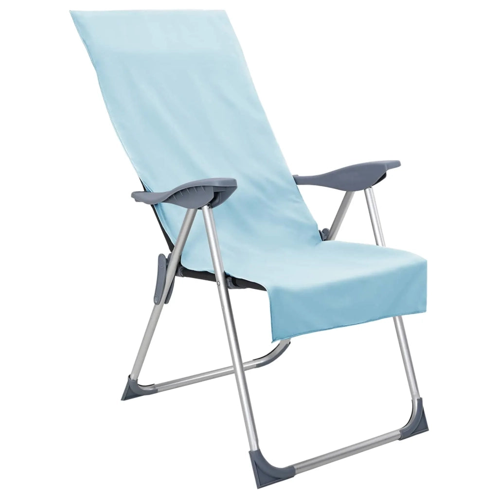 Asciugamani per Sedia Outdoor 2 pcs Blu 130 x 60 cm
