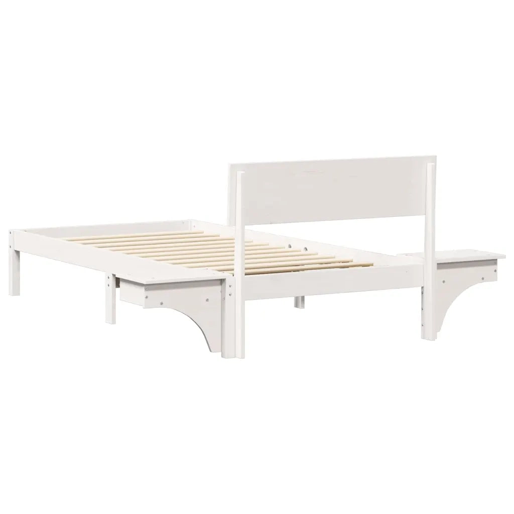 Struttura del letto Bianco 100 x 200 cm Pino massello
