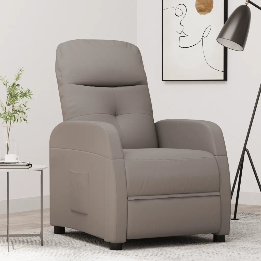Poltrona Reclinabile in Tessuto Tortora 289824
