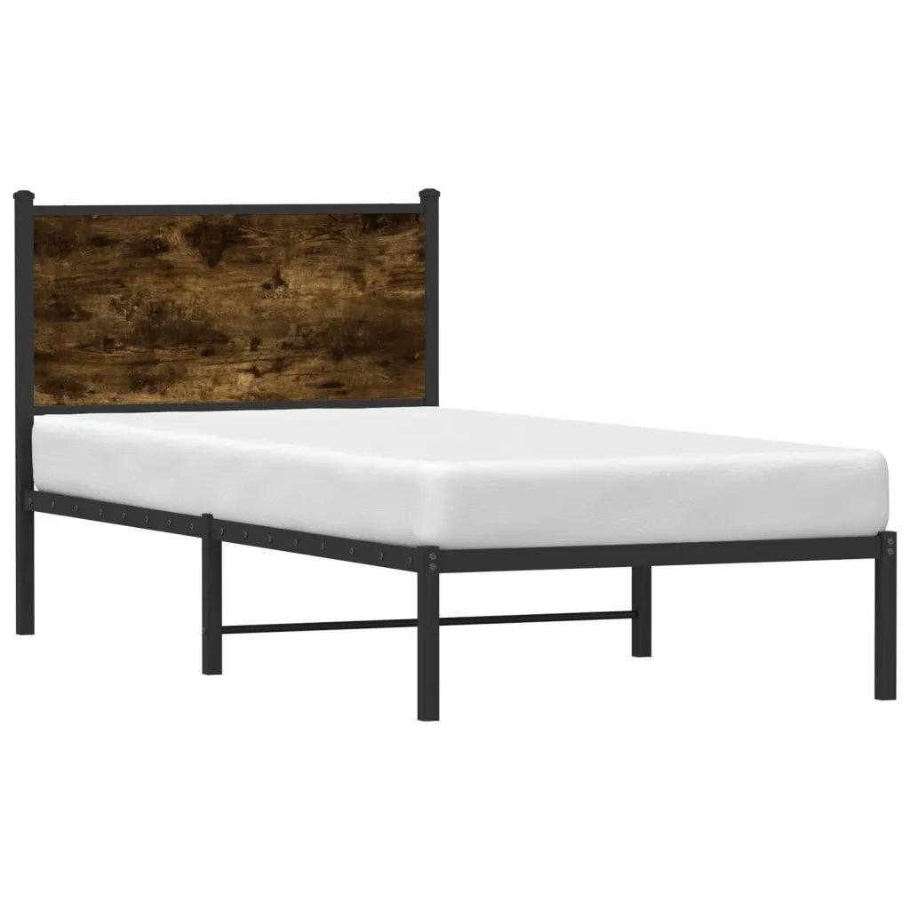 Giroletto senza Materaso in Metallo Rovere Fumo 90x190 cm