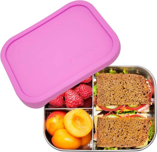 Tromba per pane in acciaio inossidabile - 3 cavi e coperchio in silicone - 1 pezzo - 1000 ml - materiale metallico sicuro per alimenti