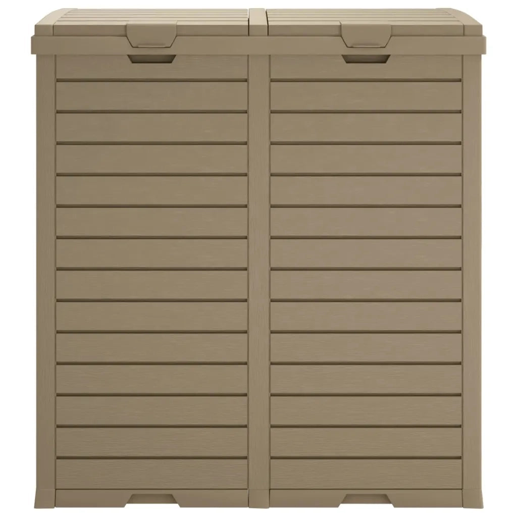Cestino Rifiuti Esterno Marrone Chiaro 78x41x86cm Polipropilene 364174