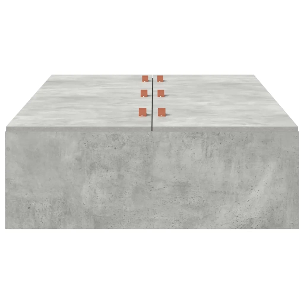 Struttura letto con contenitore Grigio cemento 100 x 200 cm 3335352