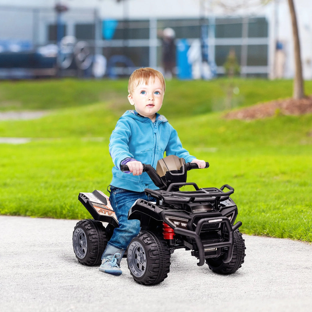 Quad Elettrico per Bambini con Musica ¨C zephmum ¨C 6V, Nero, 1.5-3 Anni