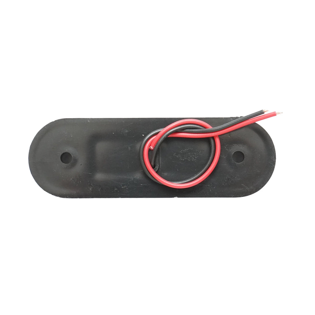 Lampada laterale slim con LED gialla-fumè, 12V-24V, 83x27 mm, Breckner Germany.