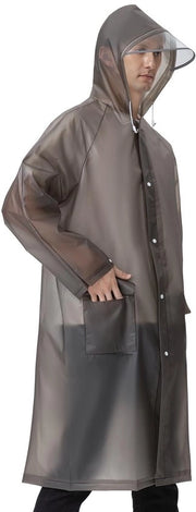 Impermeabile Poncho in EVA - Cappuccio Regolabile - Strisce Riflettenti - Due Tasche - Comodo e Respiro - Impermeabile Giacca