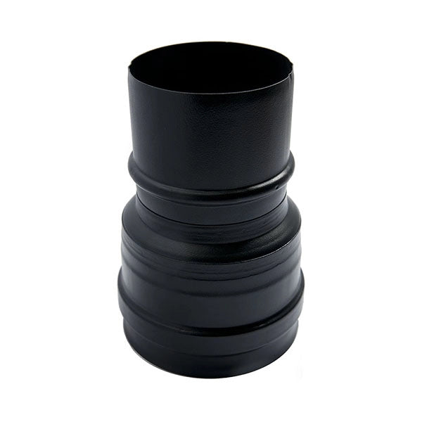 Riduzione D. 100 femmina - 80 maschio ,  smaltato verniciato 600 gradi smaltato 600 gradi stufa pellet tubo nero CE Made in Italy