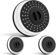 Hoes magnetron opvougbile | 26 cm deksel siliconico pieghevole e valvola di vapore per piatti, ciotole - set di setacciatura per il lavaggio di verdure, frutta, nero