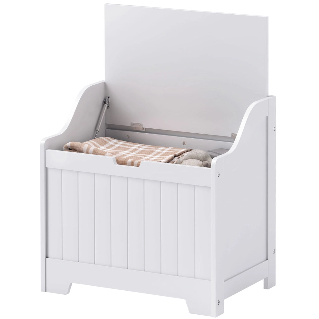 Cassapanca contenitore con coperchio ¨C Xylo ¨C Legno bianco design moderno