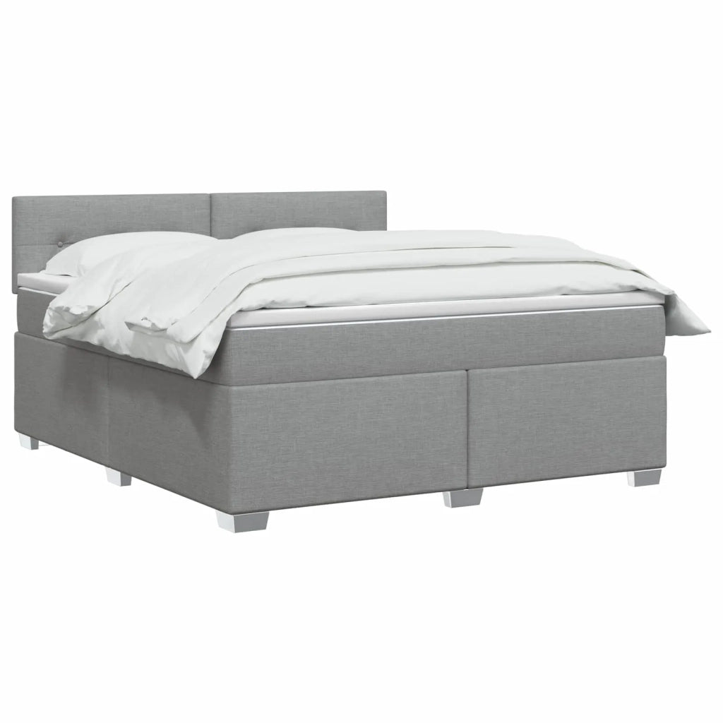 Letto box spring con materasso Grigio Chiaro 140 x 200 cm 3450495