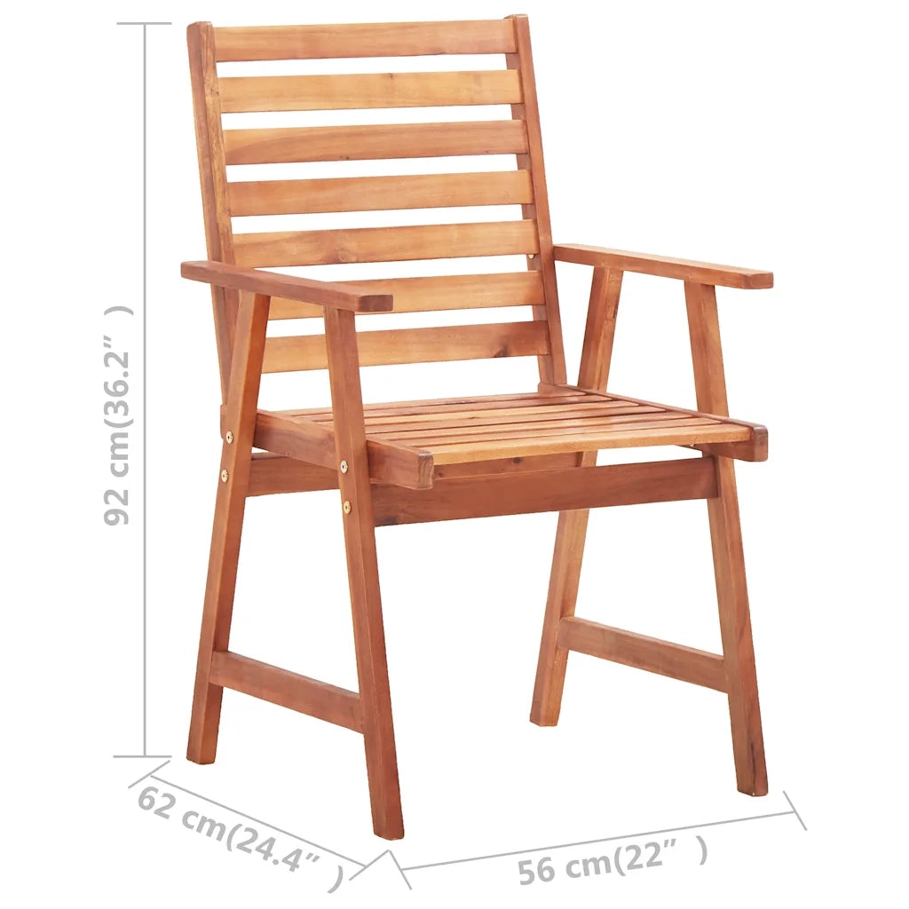 Sedie da Pranzo da Esterni con Cuscini 8 pz Massello di Acacia cod mxl 7467
