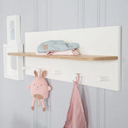 Arredobagno con pannelli e 5 ganci per abiti - design moderno - HxBxD: 29 x 90 x 165 cm