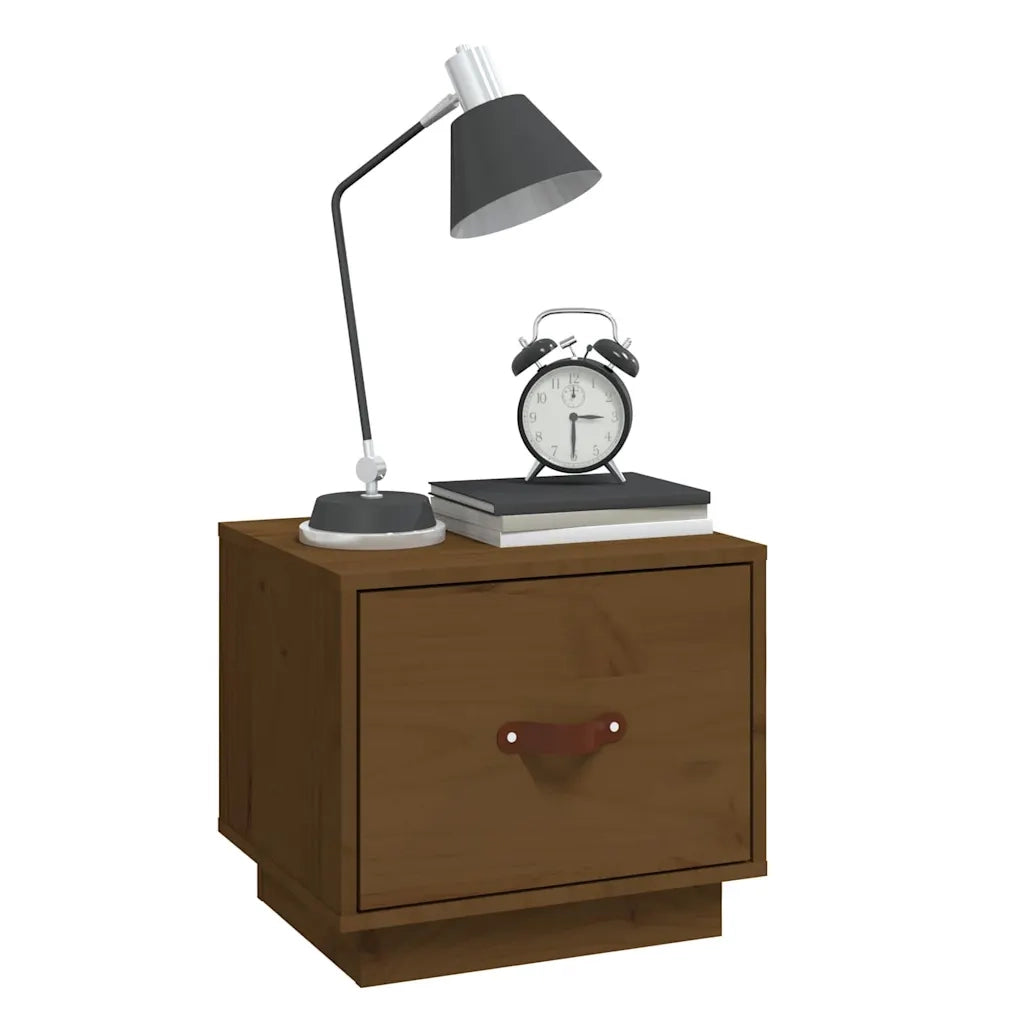 Comodini 2 pz ambra 40x34x35 cm in Legno Massello di Pino 818292