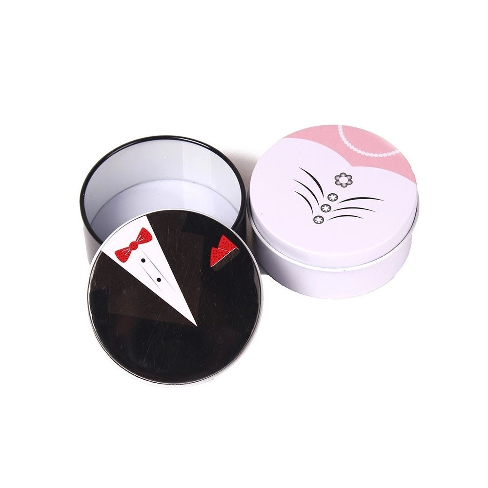 Trade Shop - Bomboniere Sposi Sposo Sposa Scatolina In Latta Metallo Portaconfetti Matrimonio -