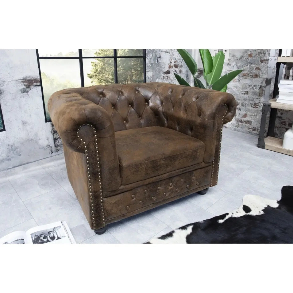 Poltrona EDGAR – Marrone – Stile barocco