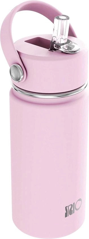 Flessa da 400ml in acciaio inossidabile con imbuto - Isolata - Flessa per bambini - Libera da BPA - Flessa termica per la scuola - Chiusa ermeticamente